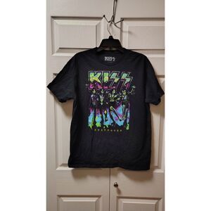 Kiss Large Black Destroyer Band Graphic Short Sleeve Shirt